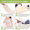 Picture of 4Pcs Organic Cotton Flannel for Castor Oil Pack, 15.5 x 7 in