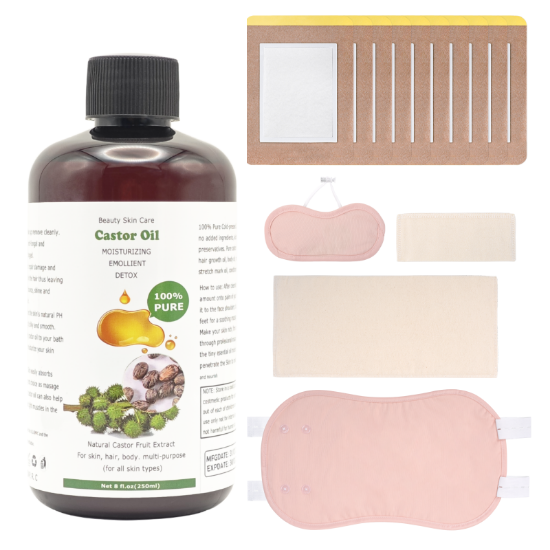 Picture of Castor Oil Pack Wrap Kit - All in One, for Home and Travel